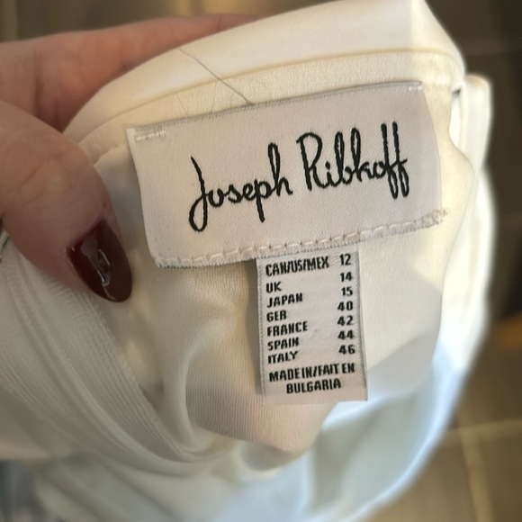 Joseph Ribkoff White Off-the-Shoulder Blouse - Picture 7 of 10